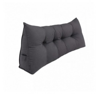 Cojín de Respaldo | Almohada de Lectura para Cama y Sofá | 180x50x20 cm | Antracita