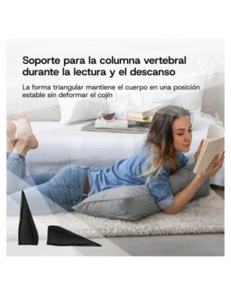 Cojín de Respaldo | Almohada de Lectura para Cama y Sofá | 160x50x20 cm | Beige