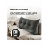 Cojín de Respaldo | Almohada de Lectura para Cama y Sofá | 160x50x20 cm | Beige