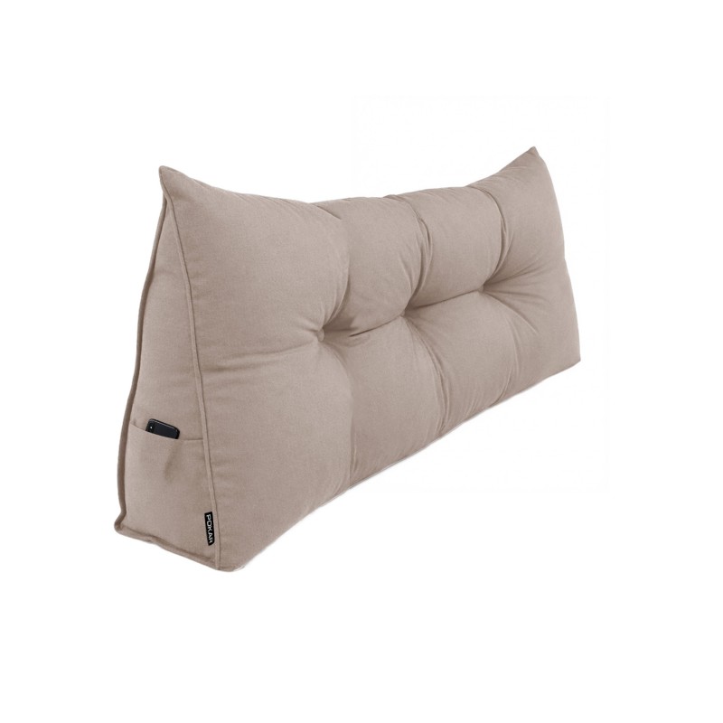Cojín de Respaldo | Almohada de Lectura para Cama y Sofá | 140x50x20 cm | Beige