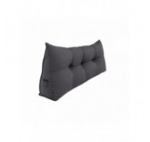 Cojín de Respaldo | Almohada de Lectura para Cama y Sofá | 140x50x20 cm | Antracita