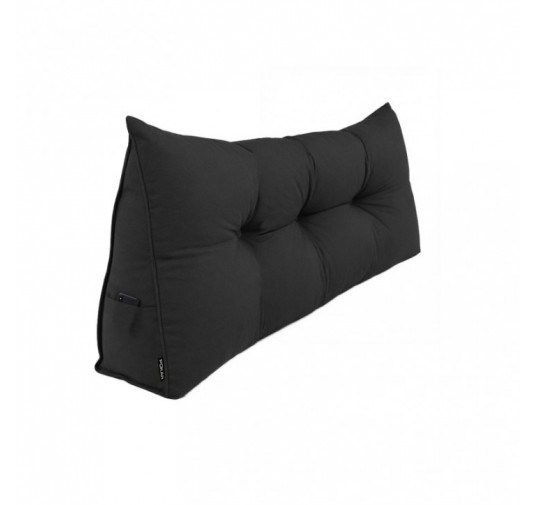 Cojín de Respaldo | Almohada de Lectura para Cama y Sofá | 120x50x20 cm | Negro
