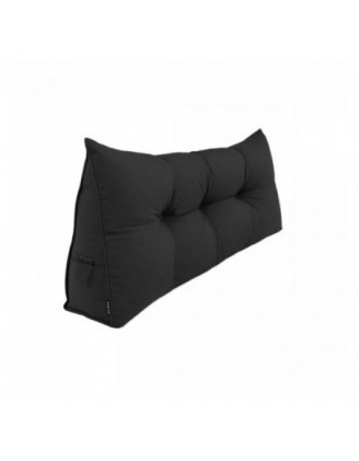 Cojín de Respaldo | Almohada de Lectura para Cama y Sofá | 120x50x20 cm | Negro