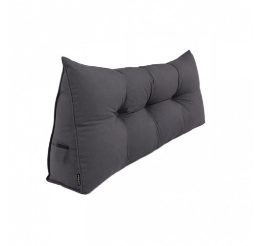 Cojín de Respaldo | Almohada de Lectura para Cama y Sofá | 120x50x20 cm | Antracita