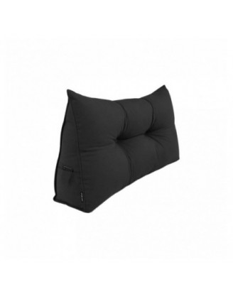Cojín de Respaldo | Almohada de Lectura para Cama y Sofá | 100x50x20 cm | Negro
