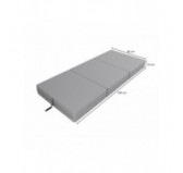 Colchón Plegable para Camping, Viaje, para Invitados Impermeable 80x195x15 Gris