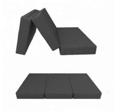 Colchón Plegable para Camping, Viaje, para Invitados Impermeable 120x195x15 Antracita