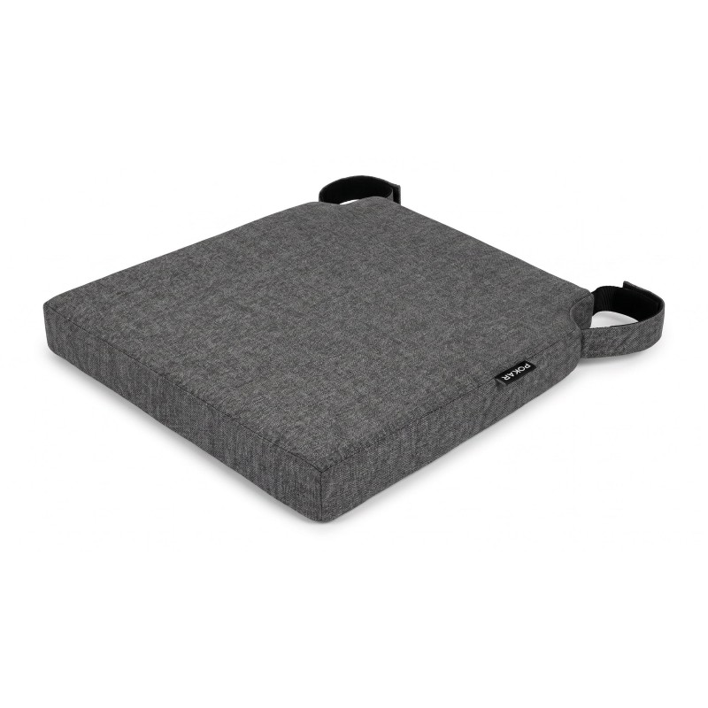 Cojín para silla con cintas de velcro | 41x35x40 cm | Color antracita