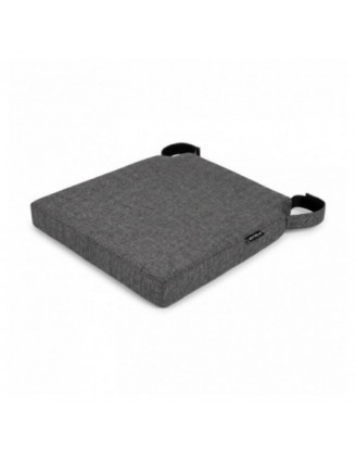 Cojín para silla con cintas de velcro | 41x35x40 cm | Color antracita