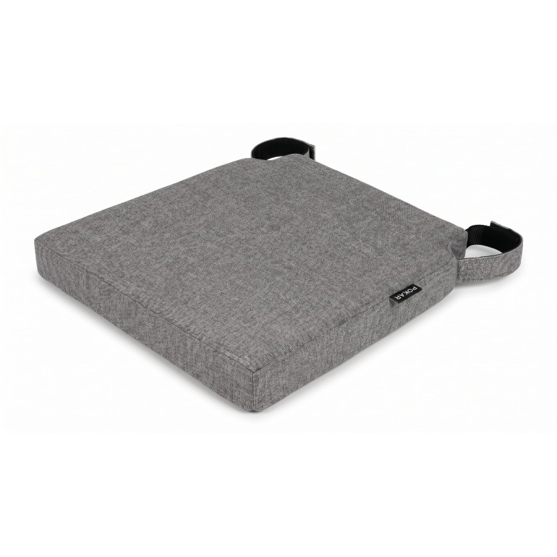 Cojín para silla con cintas de velcro | 41x35x40 cm | Color gris Cojín para silla con cintas de velcro | 41x35x40 cm | Color gris
