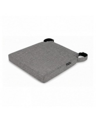 Cojín para silla con cintas de velcro | 41x35x40 cm | Color gris