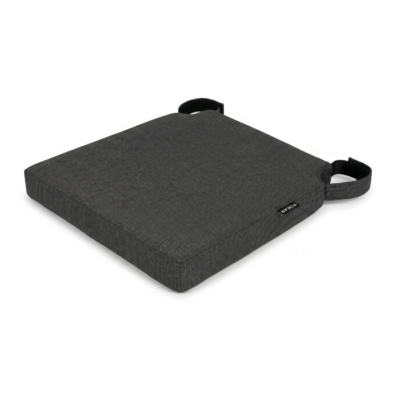 Cojín para silla con cintas de velcro | 41x35x40 cm | Color negro Cojín para silla con cintas de velcro | 41x35x40 cm | Color negro