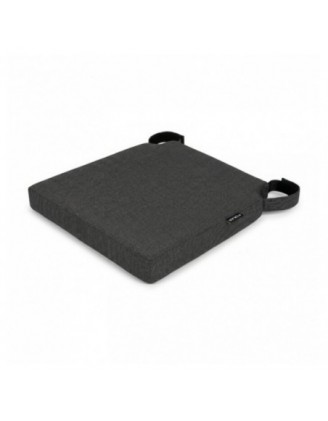 Cojín para silla con cintas de velcro | 41x35x40 cm | Color negro