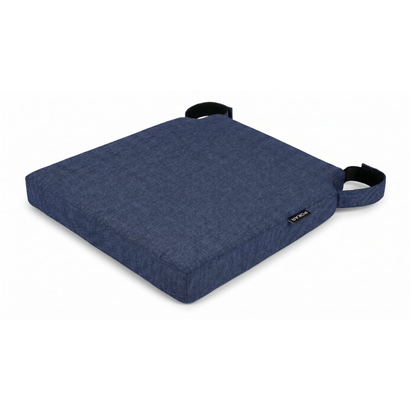 Cojín para silla con cintas de velcro | 41x35x40 cm | Color azul oscuro Cojín para silla con cintas de velcro | 41x35x40 cm | Color azul oscuro