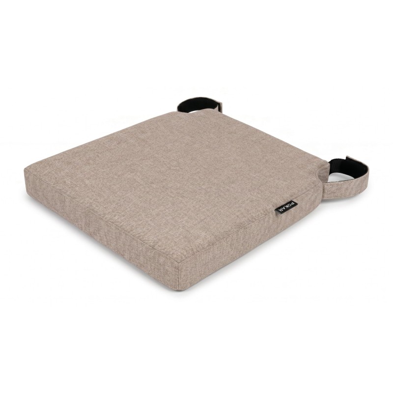 Cojín para silla con cintas de velcro | 41x35x40 cm | Color beige
