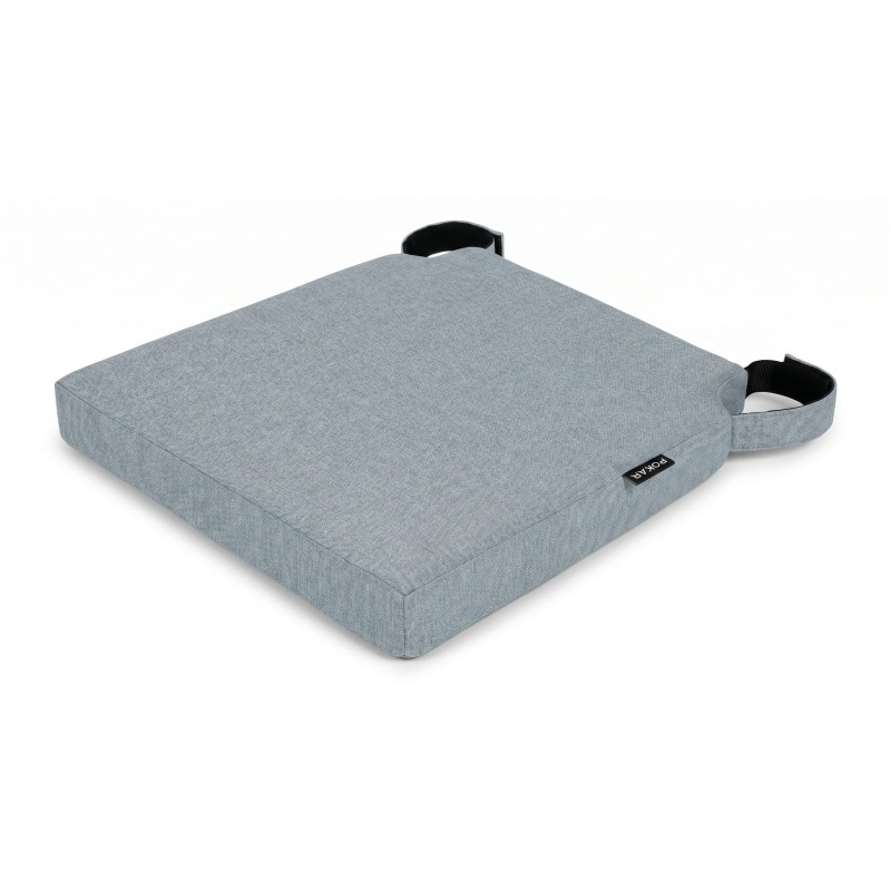 Cojín para silla con cintas de velcro | 41x35x40 cm | Color azul