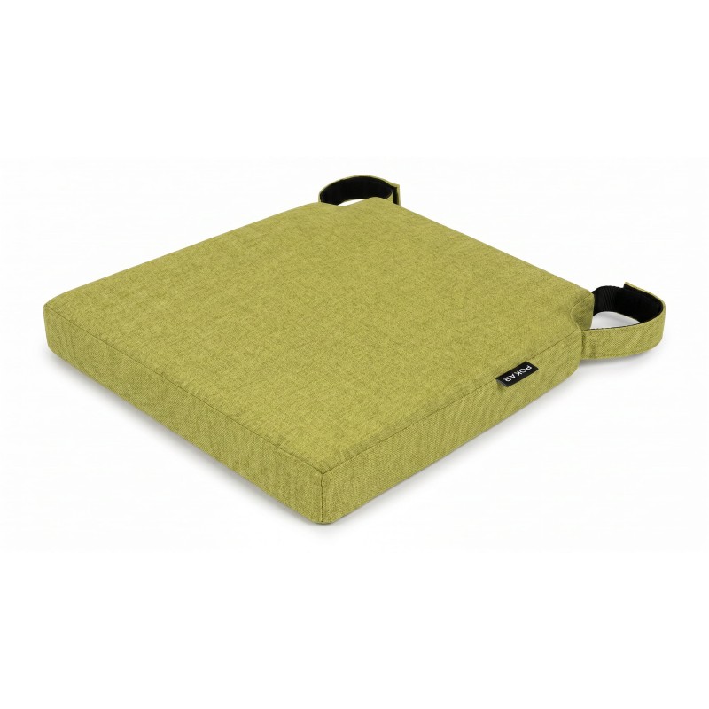Cojín para silla con cintas de velcro | 41x35x40 cm | Color lima