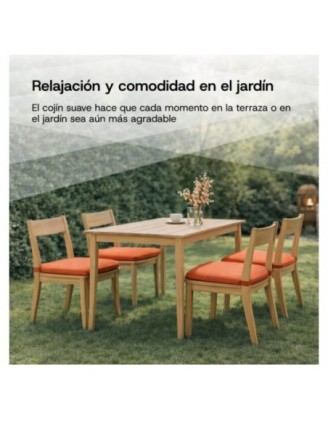 Cojín para silla con cintas de velcro | 41x35x40 cm | Color lima