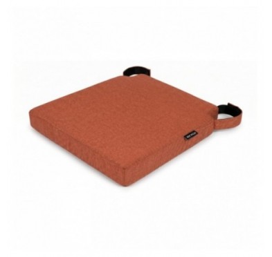 Cojín para silla con cintas de velcro | 41x35x40 cm | Color naranja