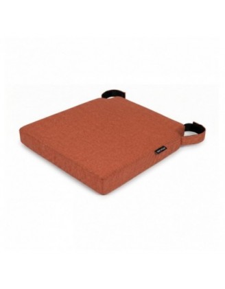 Cojín para silla con cintas de velcro | 41x35x40 cm | Color naranja