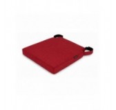 Cojín para silla con cintas de velcro | 41x35x40 cm | Color rojo
