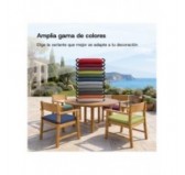 Cojín para silla con cintas de velcro | 41x35x40 cm | Color burdeos