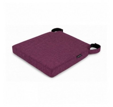 Cojín para silla con cintas de velcro | 41x35x40 cm | Color violeta