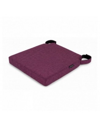 Cojín para silla con cintas de velcro | 41x35x40 cm | Color violeta