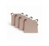Set de 4 cojines para silla con cintas de velcro | 41x35x40 cm | Color beige