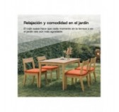 Set de 4 cojines para silla con cintas de velcro | 41x35x40 cm | Color beige