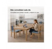Set de 4 cojines para silla con cintas de velcro | 41x35x40 cm | Color azul