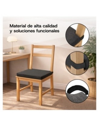 Set de 4 cojines para silla con cintas de velcro | 41x35x40 cm | Color lima