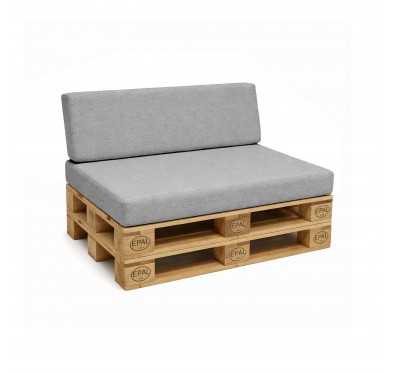 Set de 2 Cojines para Palets 120x80 + 120x40 Gris