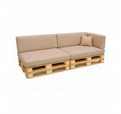 Set de 6 Cojines para Palets 120x80 + 120x40 Beige