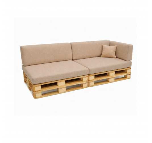 Set de 6 Cojines para Palets 120x80 + 120x40 Beige