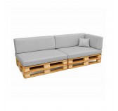 Set de 6 Cojines para Palets Impermeables 120x80 + 120x40 Gris Set de 6 Cojines para Palets Impermeables 120x80 + 120x40 Gris