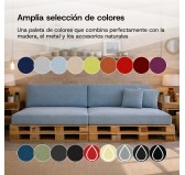 Set de 6 Cojines para Palets Impermeables 120x80 + 120x40 Gris Set de 6 Cojines para Palets Impermeables 120x80 + 120x40 Gris