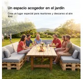 Set de 6 Cojines para Palets Impermeables 120x80 + 120x40 Gris Set de 6 Cojines para Palets Impermeables 120x80 + 120x40 Gris