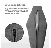 Set de 6 Cojines para Palets Impermeables 120x80 + 120x40 Gris Set de 6 Cojines para Palets Impermeables 120x80 + 120x40 Gris