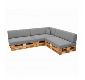 Set de 8 Cojines para Palets 120x80 + 120x40 Gris