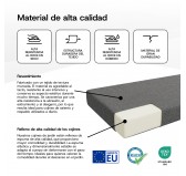 Set de 8 Cojines para Palets 120x80 + 120x40 Gris