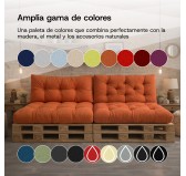 Set de 2 Cojines Acolchados para Palets 120x80 + 120x40 Beige