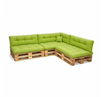Set de 8 Cojines para Palets, 3x 120x80 + 3x 120x40 + 60x40 + 40x40 Acolchado, Lima