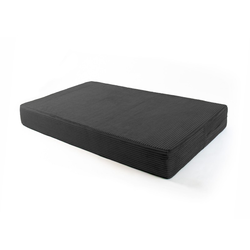 Cojín de asiento para palets | Tejido de pana | 120x80 cm | Color gris oscuro