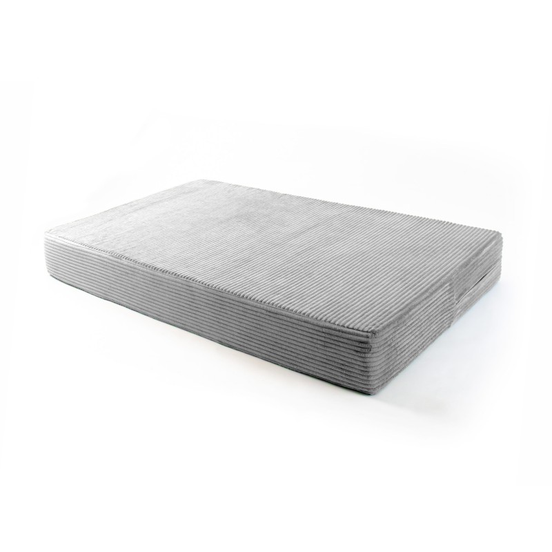 Cojín de asiento para palets | Tejido de pana | 120x80 cm | Color gris