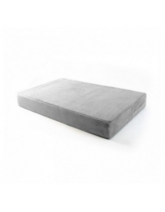 Cojín de asiento para palets | Tejido de pana | 120x80 cm | Color gris