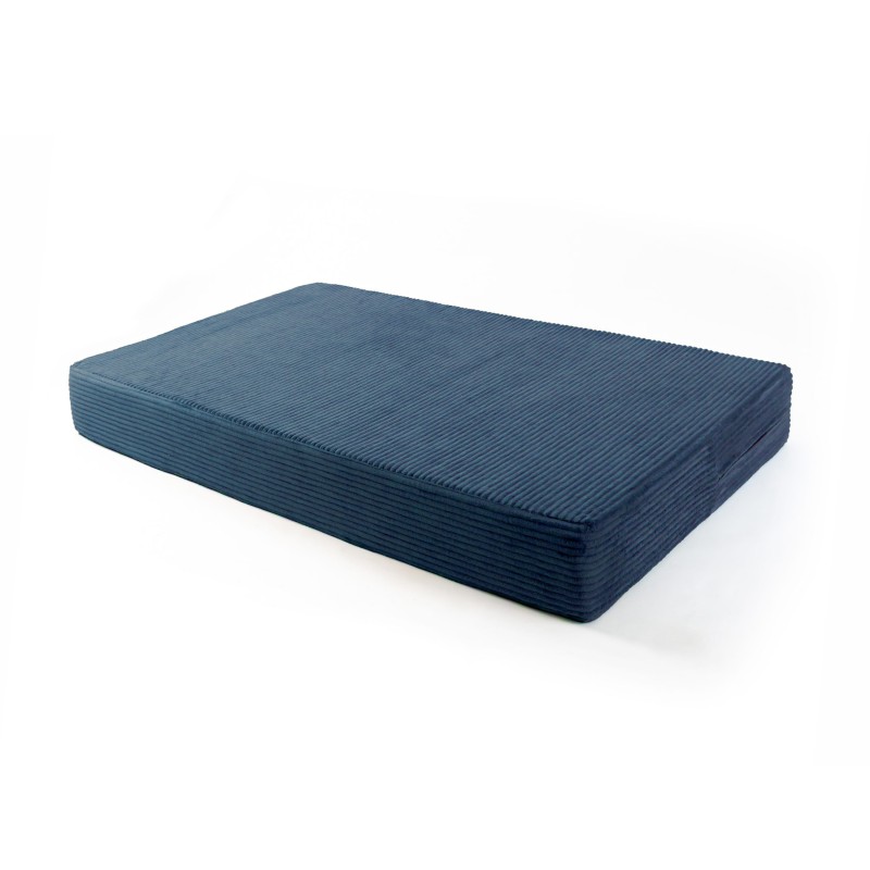 Cojín de asiento para palets | Tejido de pana | 120x80 cm | Color azul oscuro