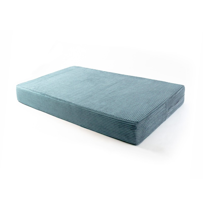 Cojín de asiento para palets | Tejido de pana | 120x80 cm | Color azul
