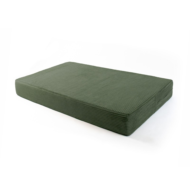 Cojín de asiento para palets | Tejido de pana | 120x80 cm | Color verde oscuro