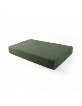 Cojín de asiento para palets | Tejido de pana | 120x80 cm | Color verde oscuro